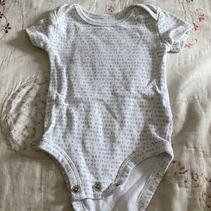 Carter's White Text Print Bodysuit
